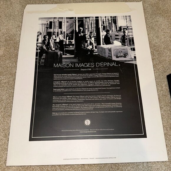 Imagerie D’Epinal-Le Chat Botte Puss in Boots Cat Print Artwork Fairy Tale - Picture 3 of 8